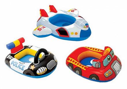 Круг надувной для малышей, 3 вида: пожарная/полиция/самолет 